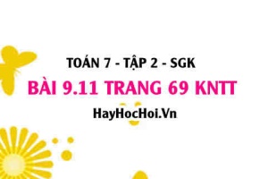 Bài 9.11 trang 69 Toán 7 Tập 2 Kết nối tri thức